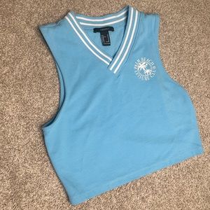 Baby Blue Forever 21 Crop Top